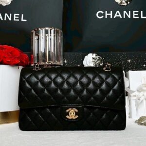 Used Like New Chanel Classic 10” Caviar GHW Holo30 Full Set