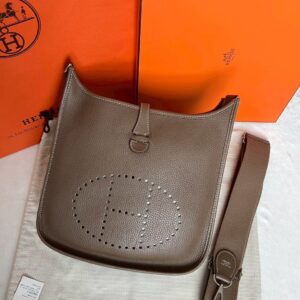 Hermès Evelyne PM 29 Clemence Etoupe PHW