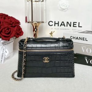 New Chanel Vanity LP 19 Croc Microchip Full Set