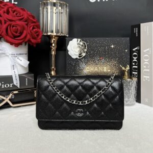 Used Like New Chanel Woc Caviar SHW Microchip Full Set