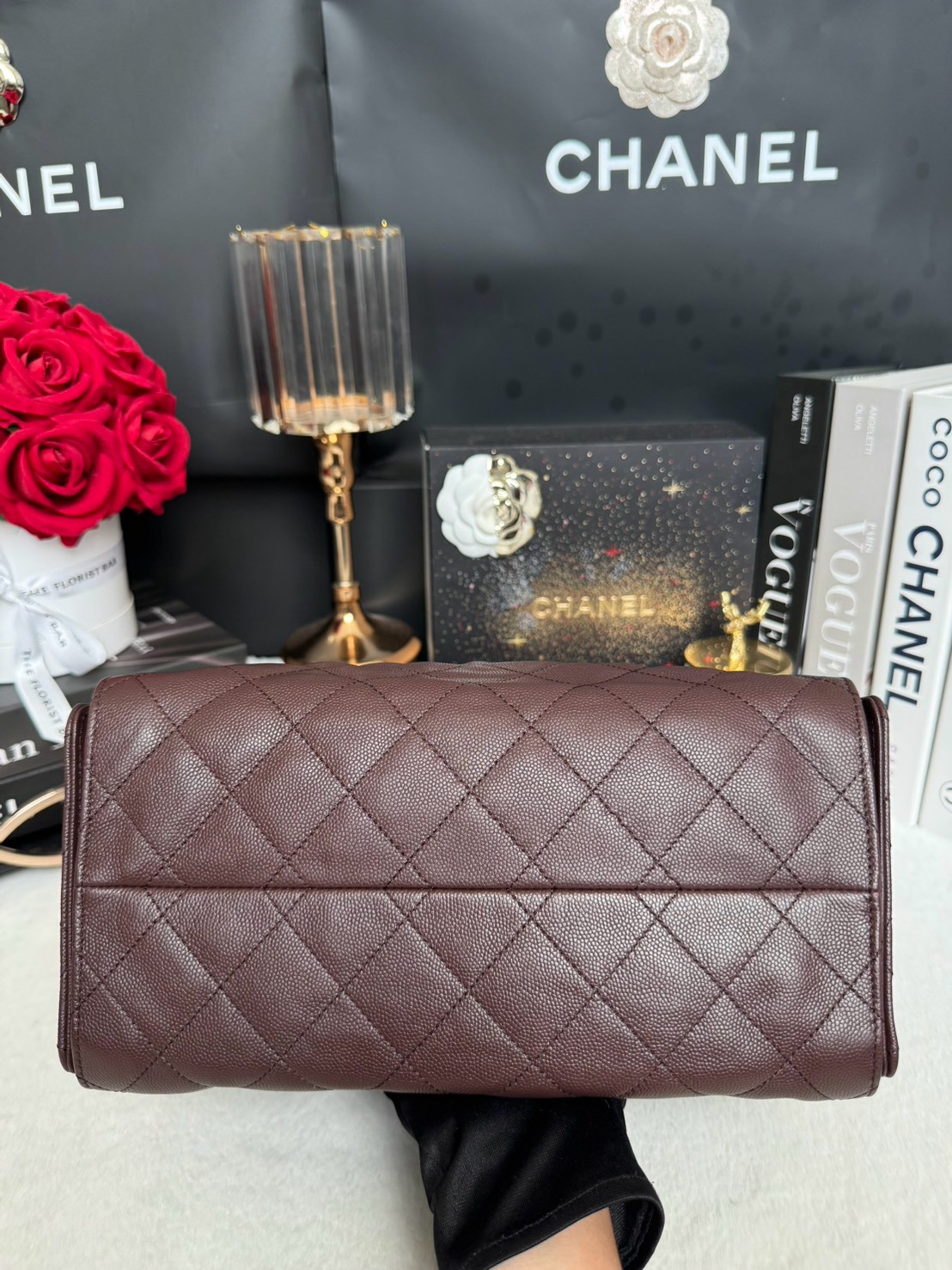 Keep Unused Chanel 25 Small Dark Brown Caviar 25A Microchip Full Set - Image 10