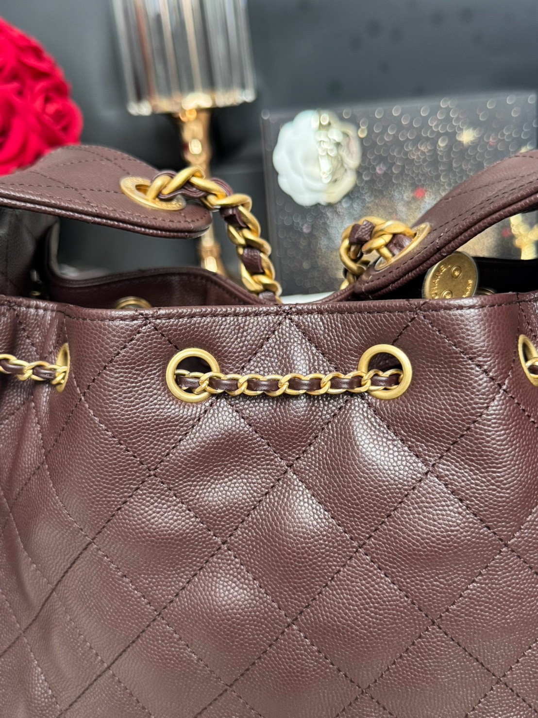 Keep Unused Chanel 25 Small Dark Brown Caviar 25A Microchip Full Set - Image 15