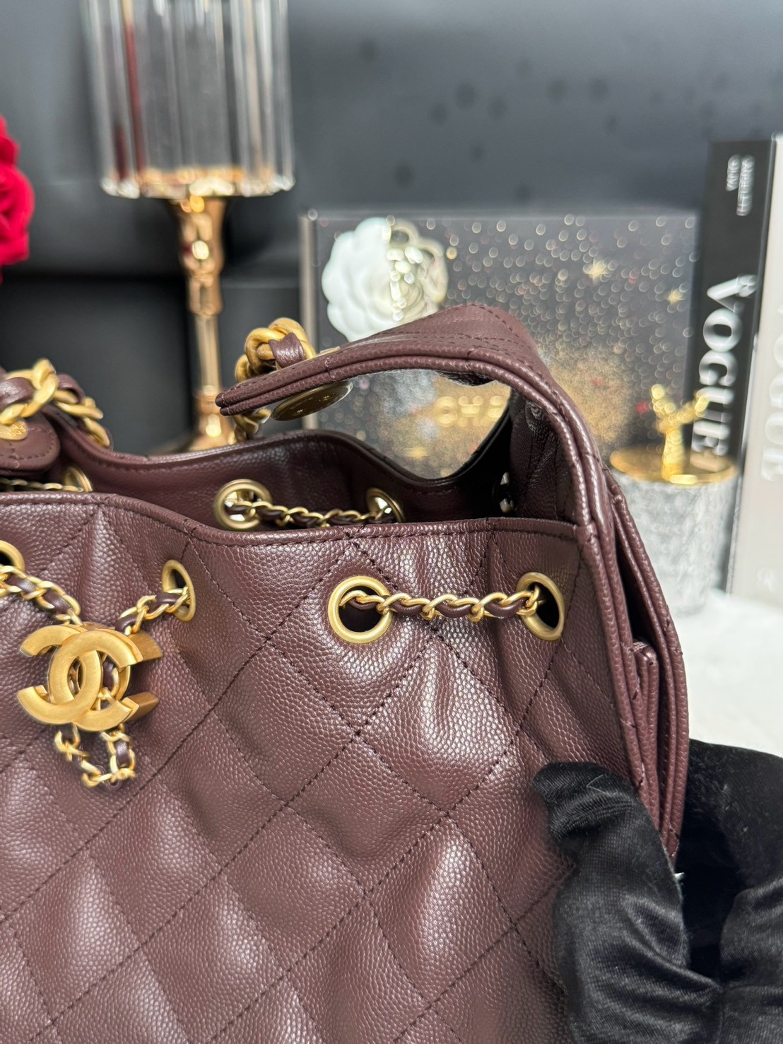 Keep Unused Chanel 25 Small Dark Brown Caviar 25A Microchip Full Set - Image 19