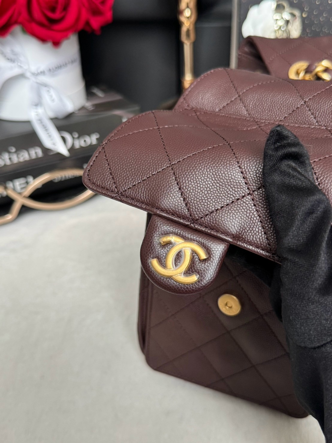 Keep Unused Chanel 25 Small Dark Brown Caviar 25A Microchip Full Set - Image 20