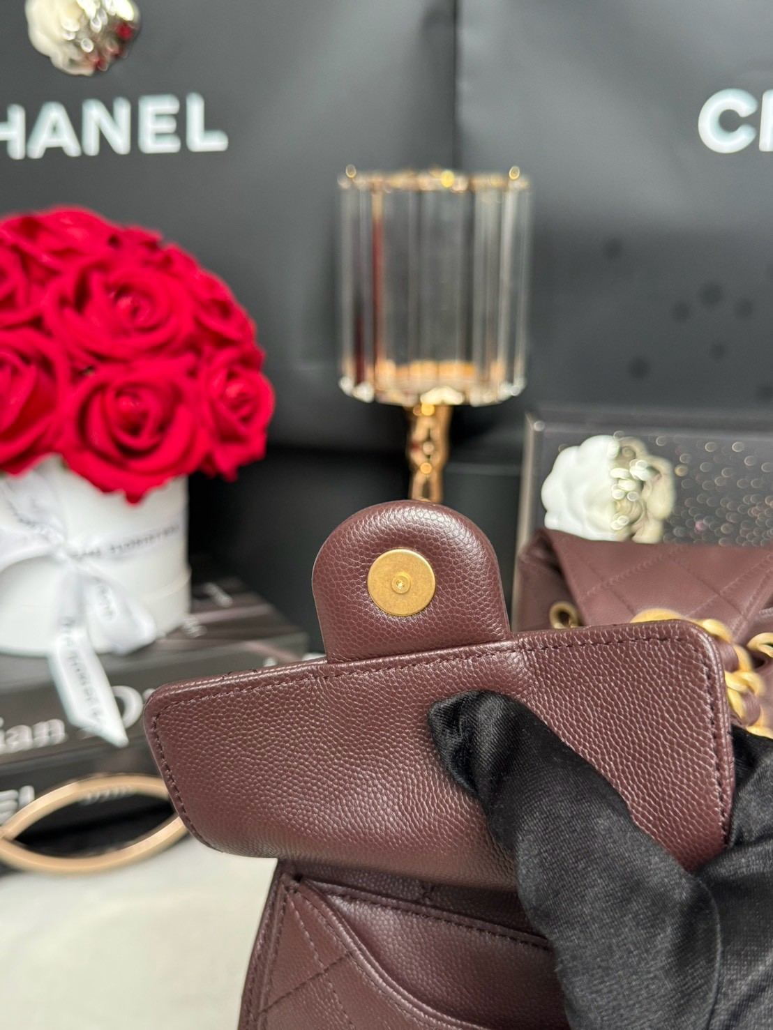 Keep Unused Chanel 25 Small Dark Brown Caviar 25A Microchip Full Set - Image 22