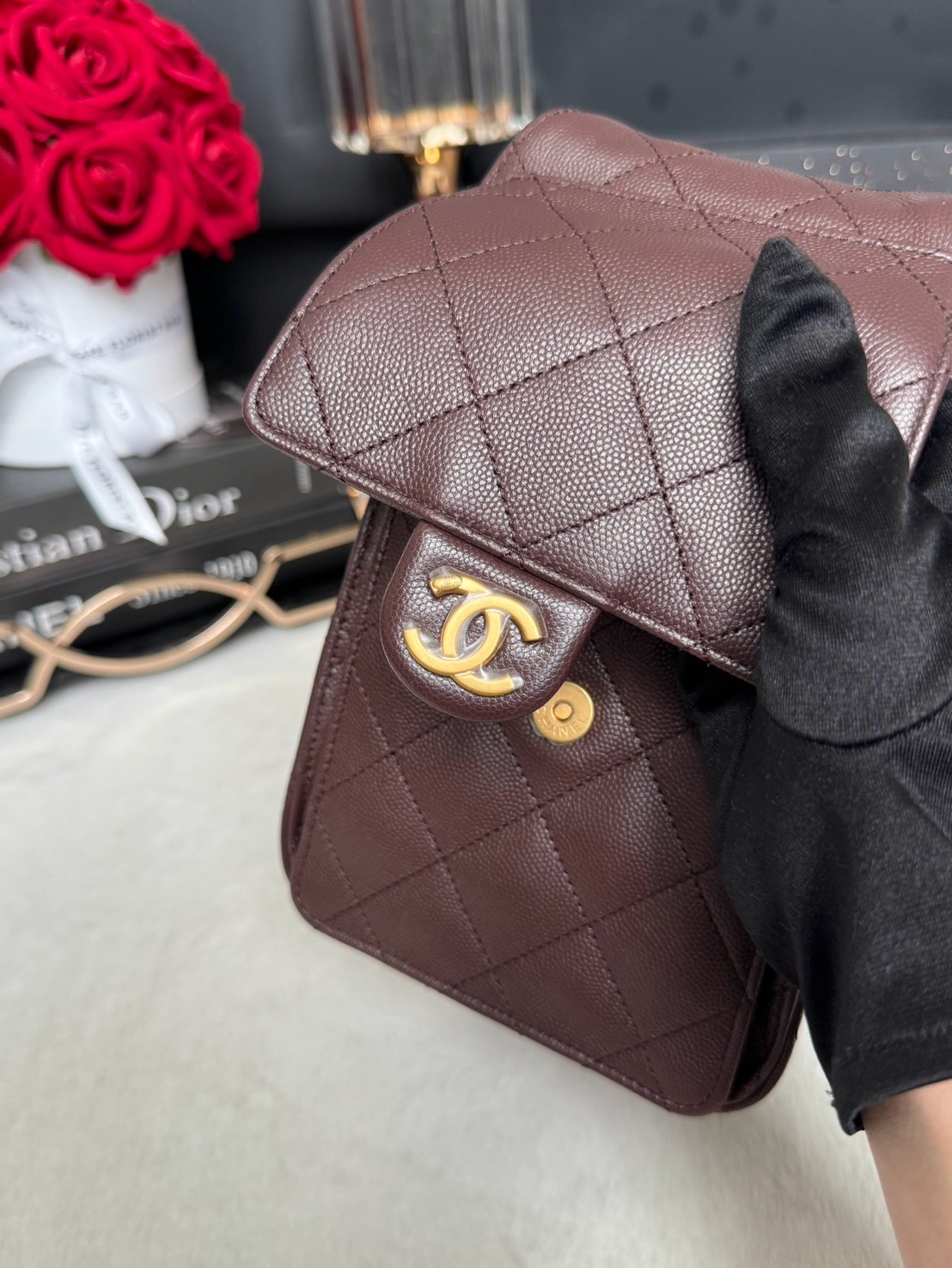Keep Unused Chanel 25 Small Dark Brown Caviar 25A Microchip Full Set - Image 24