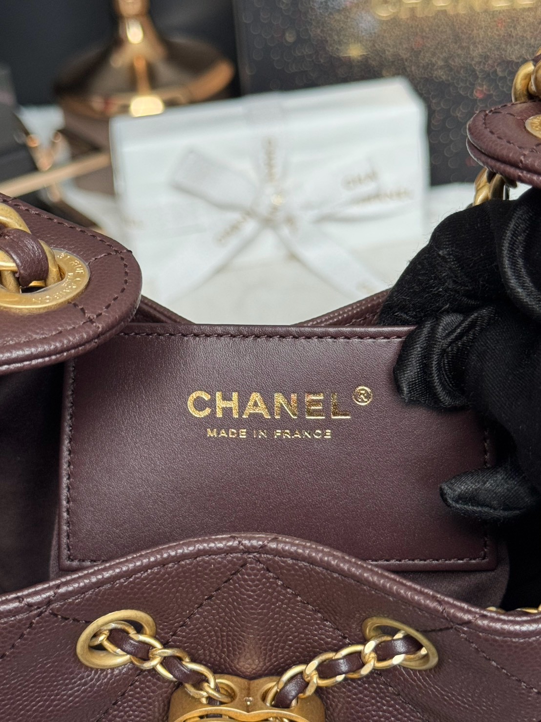 Keep Unused Chanel 25 Small Dark Brown Caviar 25A Microchip Full Set - Image 26