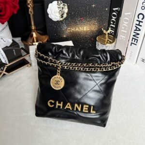 Used Like New Chanel 22 Mini Calfskin Microchip Full Set ปี24