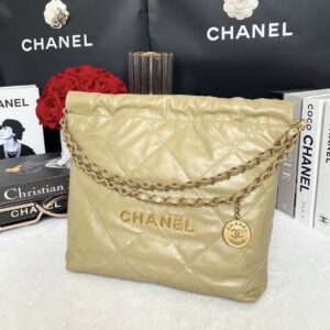 Used Like New Chanel 22 Small Calfskin Microchip Full Set พร้อมใบตรวจ