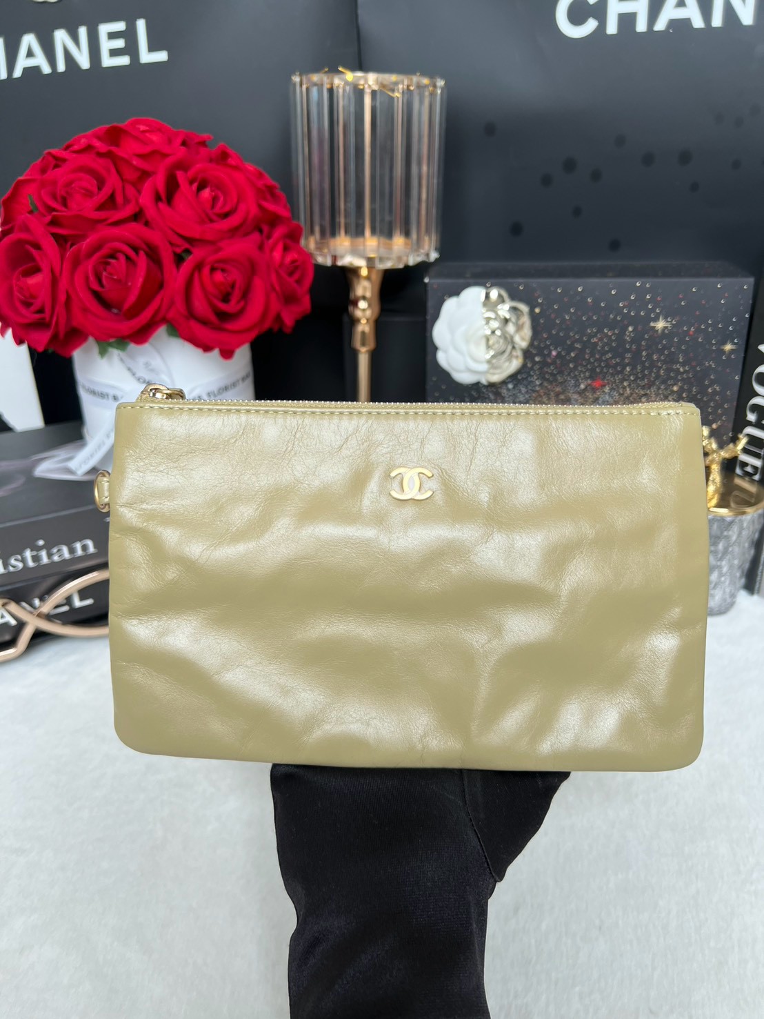 Used Like New Chanel 22 Small Calfskin Microchip Full Set พร้อมใบตรวจ - 图片 19