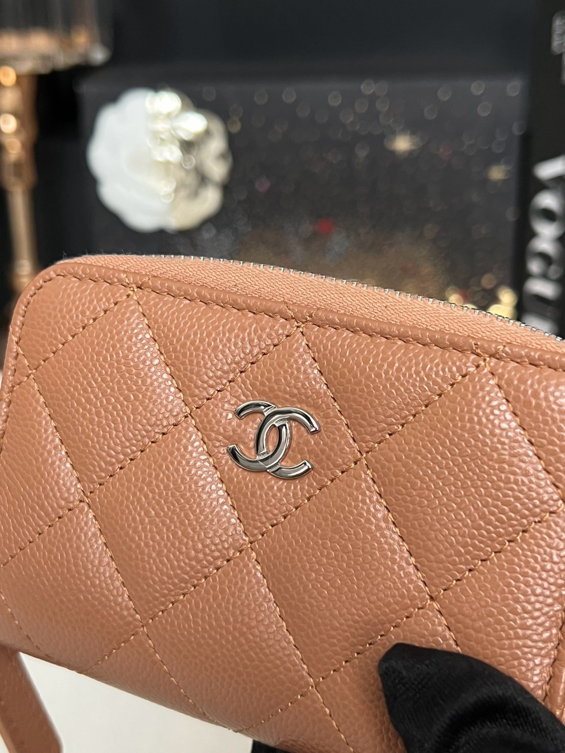 Used Like New Chanel Card Holder Caviar Microchip Full Set no rec. - Image 12