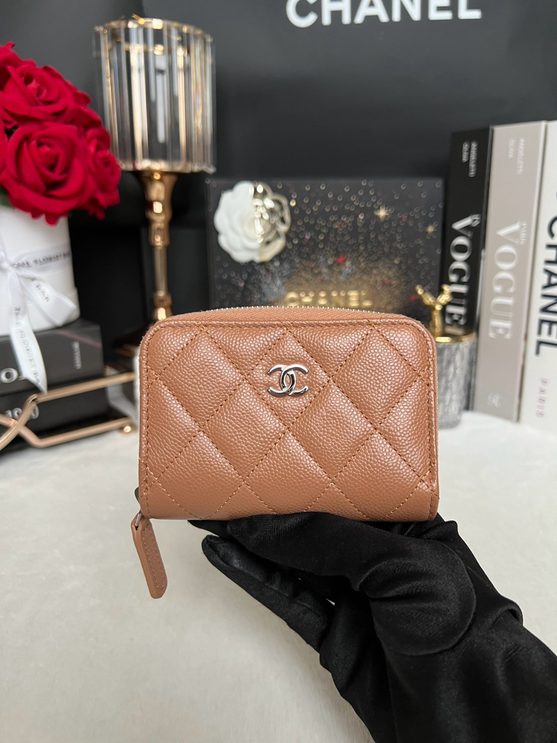 Used Like New Chanel Card Holder Caviar Microchip Full Set no rec. - Image 2