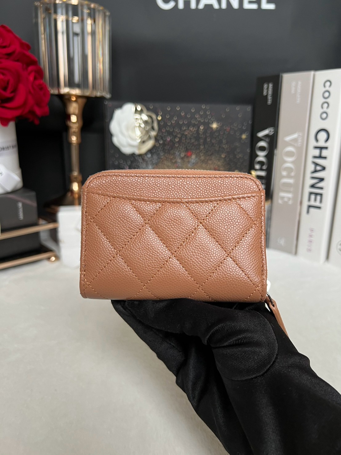 Used Like New Chanel Card Holder Caviar Microchip Full Set no rec. - Image 3