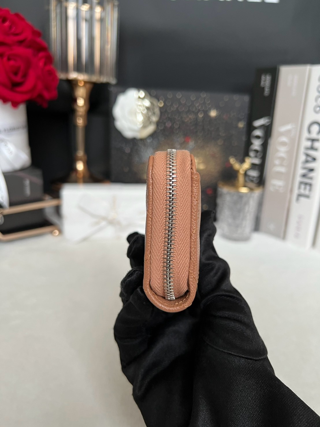 Used Like New Chanel Card Holder Caviar Microchip Full Set no rec. - Image 4