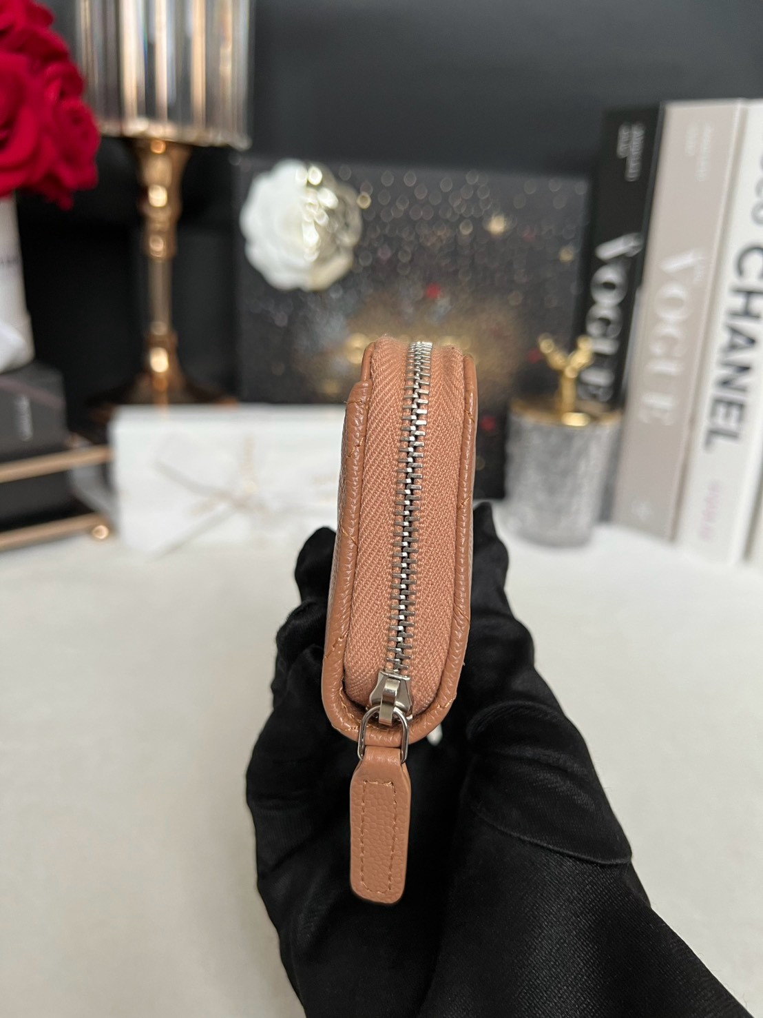 Used Like New Chanel Card Holder Caviar Microchip Full Set no rec. - Image 5