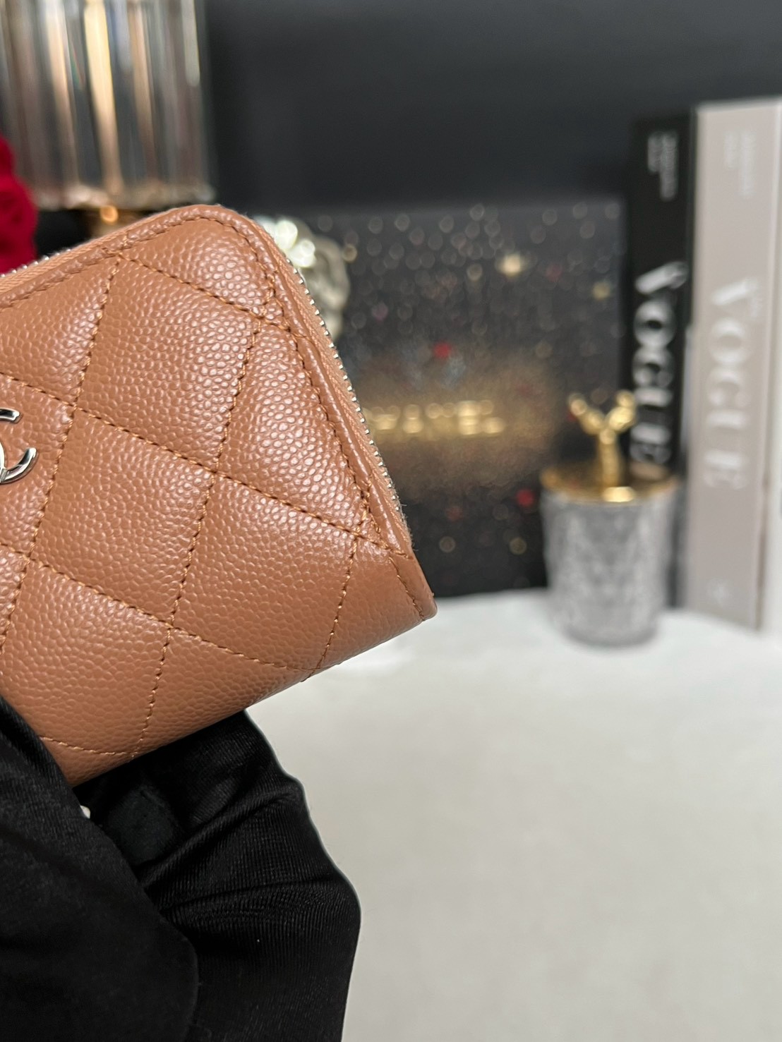 Used Like New Chanel Card Holder Caviar Microchip Full Set no rec. - Image 7