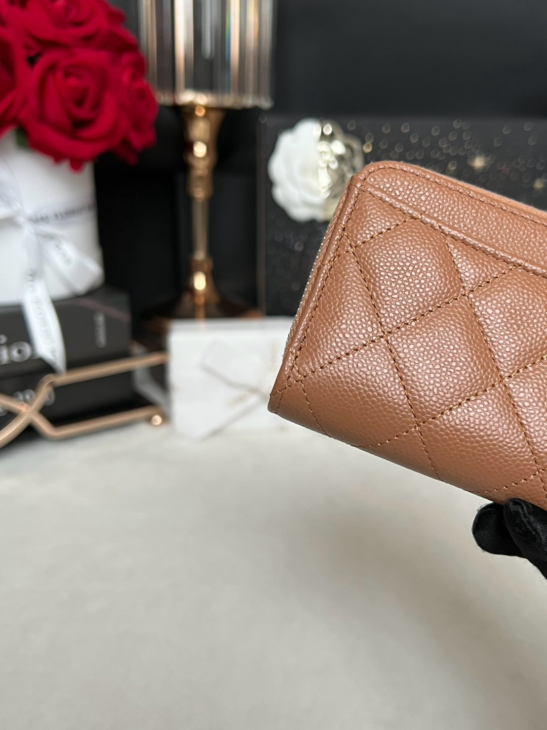 Used Like New Chanel Card Holder Caviar Microchip Full Set no rec. - Image 8