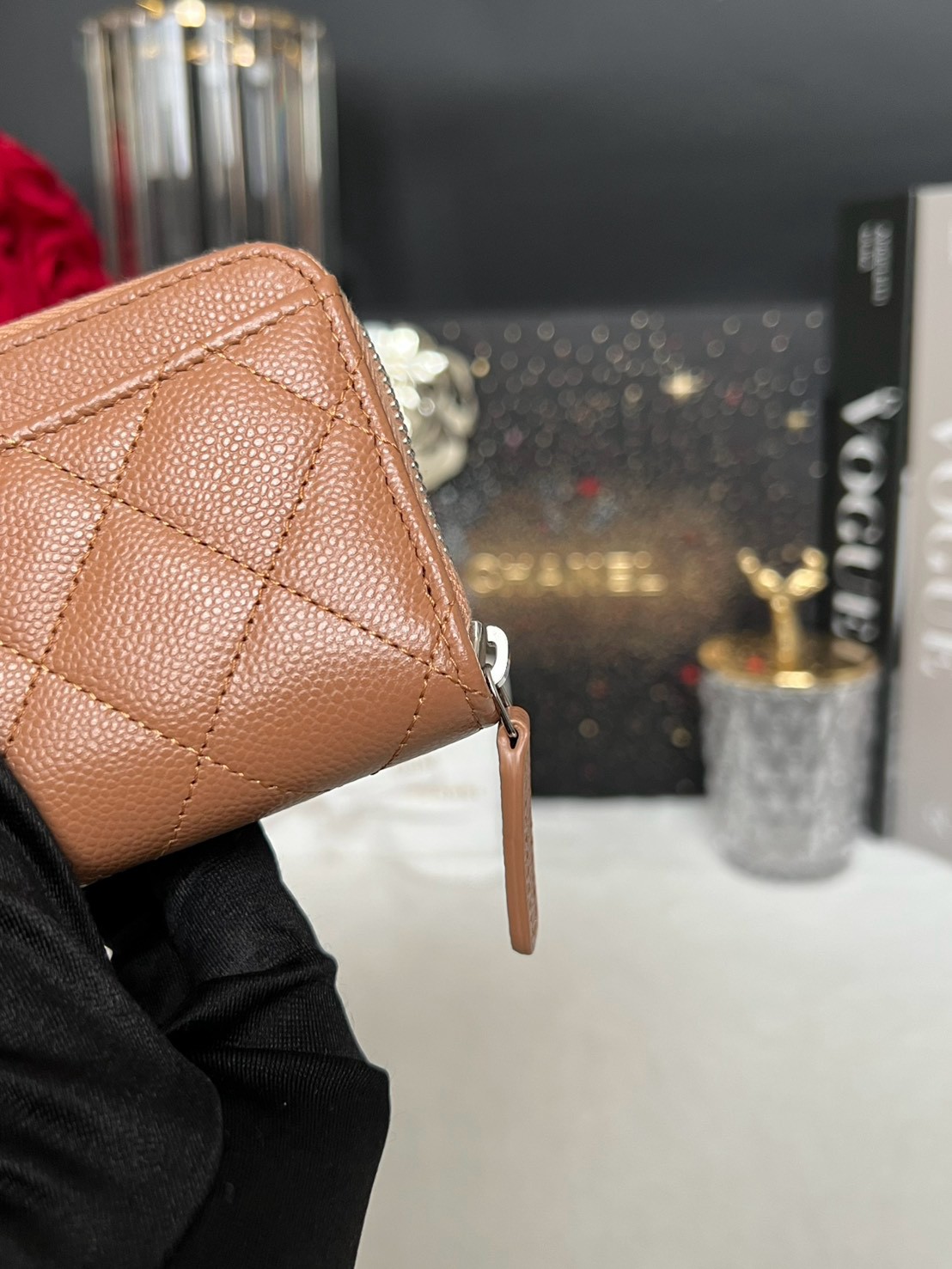 Used Like New Chanel Card Holder Caviar Microchip Full Set no rec. - Image 9
